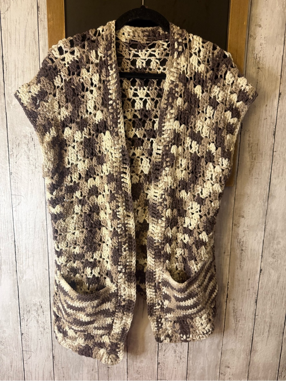 Handmade crochet cardigan with pockets Large #cottagecore #knitwear